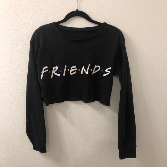 FRIENDS Tops - Friends tv show sweatshirt cropped black small